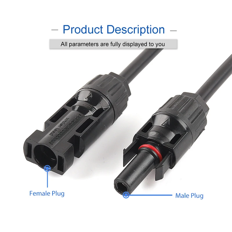 Y-образный параллельный Кабельный соединитель солнечных батарей PV адаптеры 1500 В