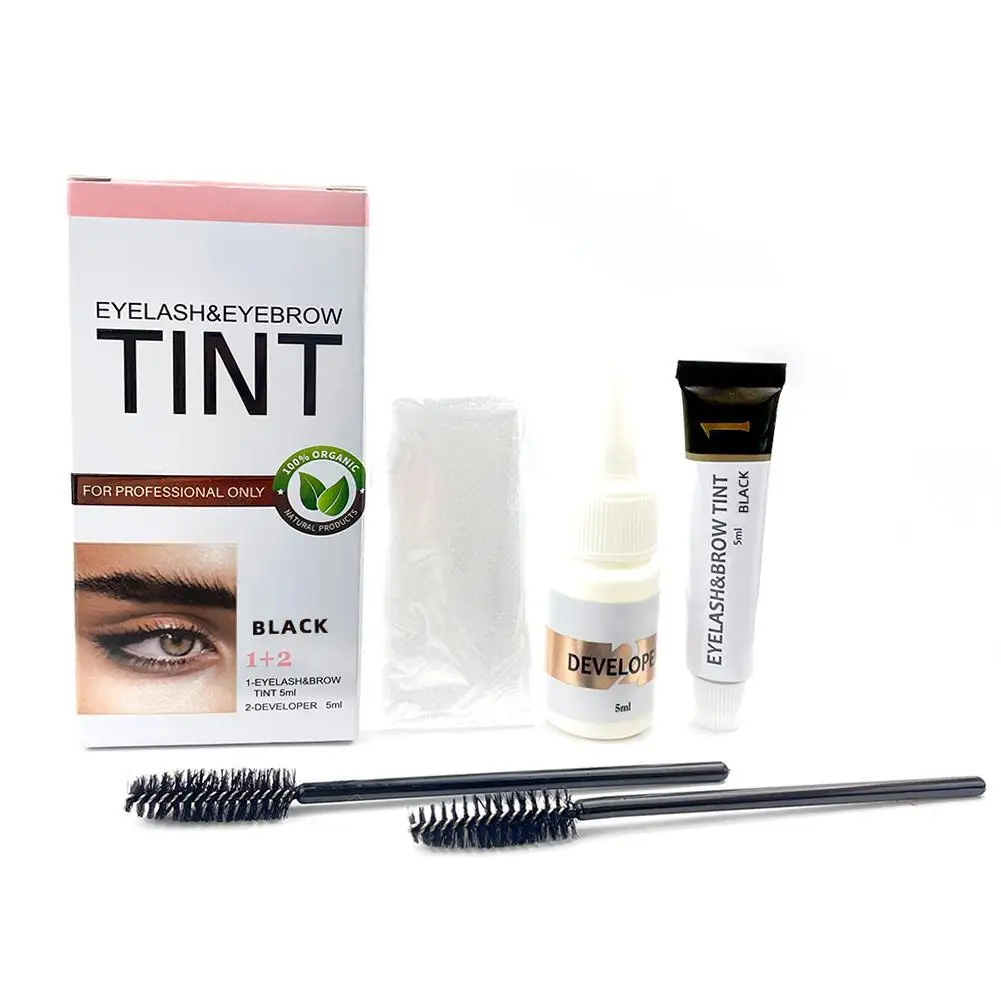 

Eyelash & Eyebrow Dye Tint Kit Waterproof 15 Mins Fast Dye Brow Enhance Brow Dye Lash Long Lasting Permanent Makeup Tools