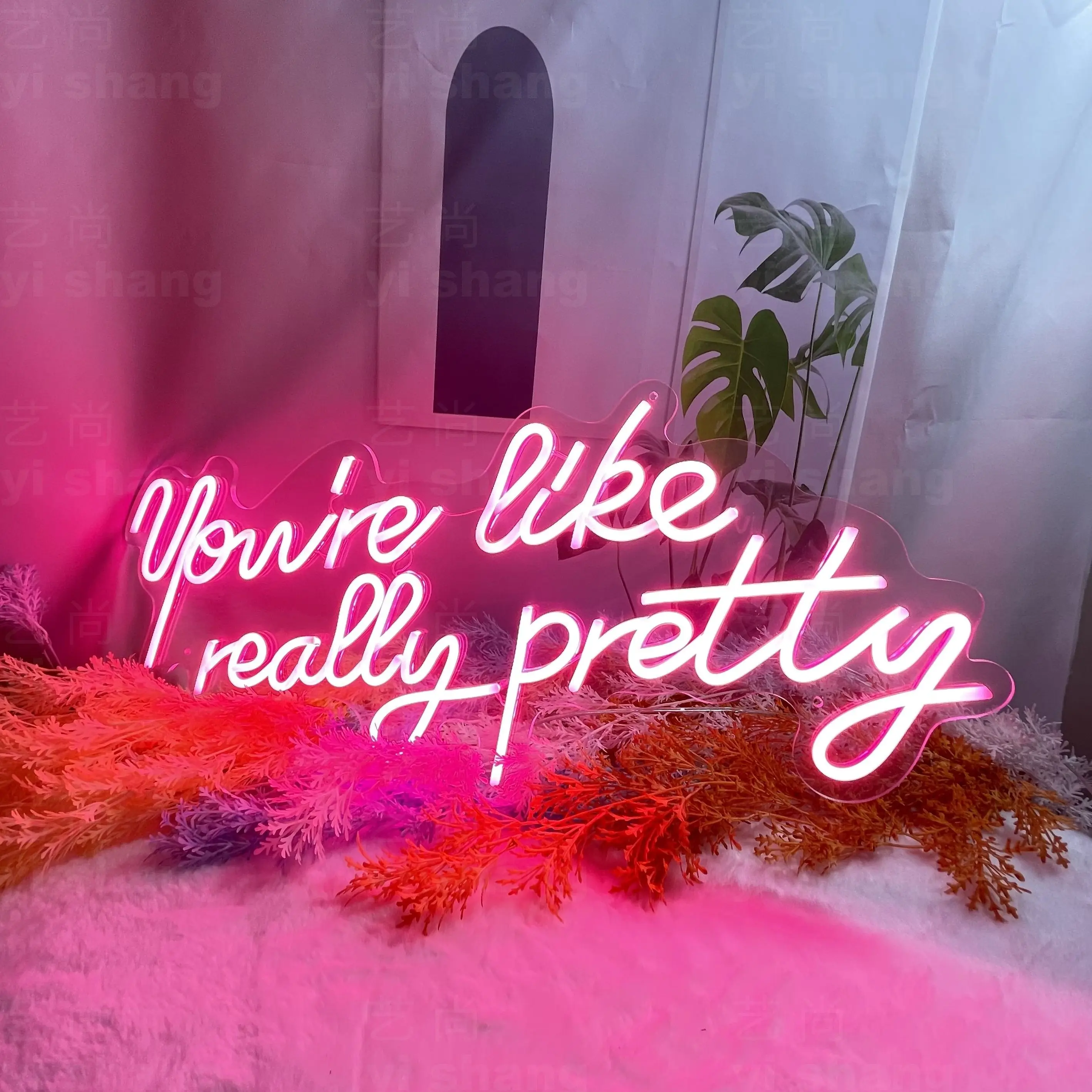 Youre Like Really Pretty Neon Sign, Custom Neon Sign, Neon Decorations, Led Signs, Custom Logo Neon Sign, Customizable Neon Sign