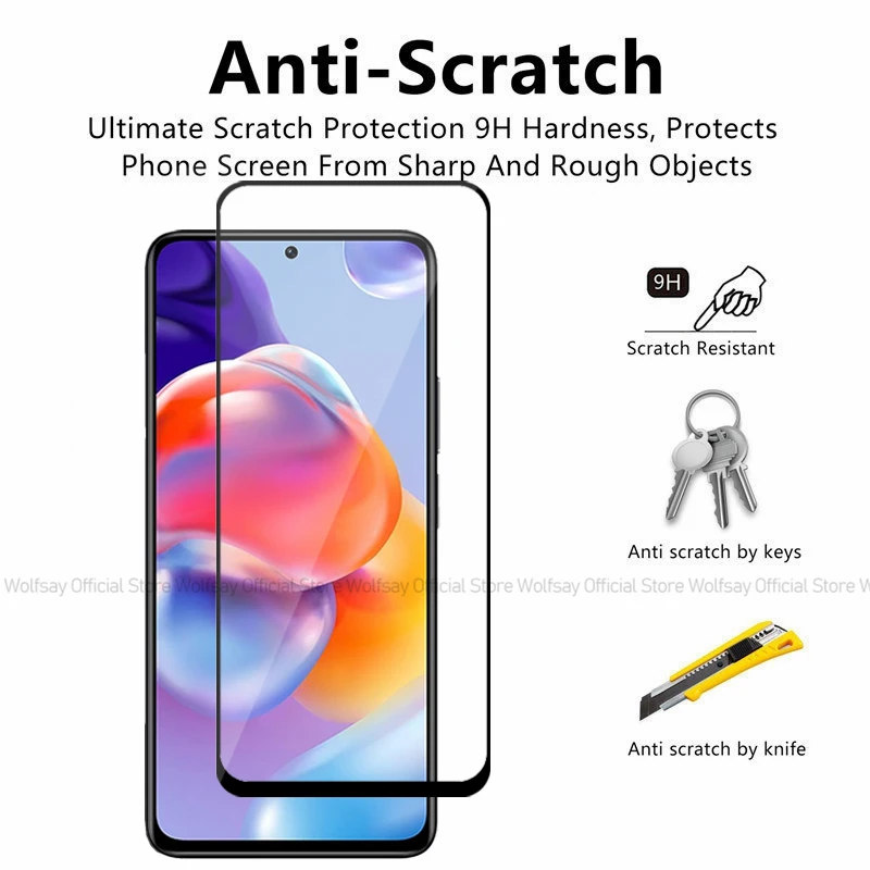 Закаленное стекло для Xiaomi Redmi Note 11 Pro Plus 2/4 шт. защитная пленка экрана 5G полное