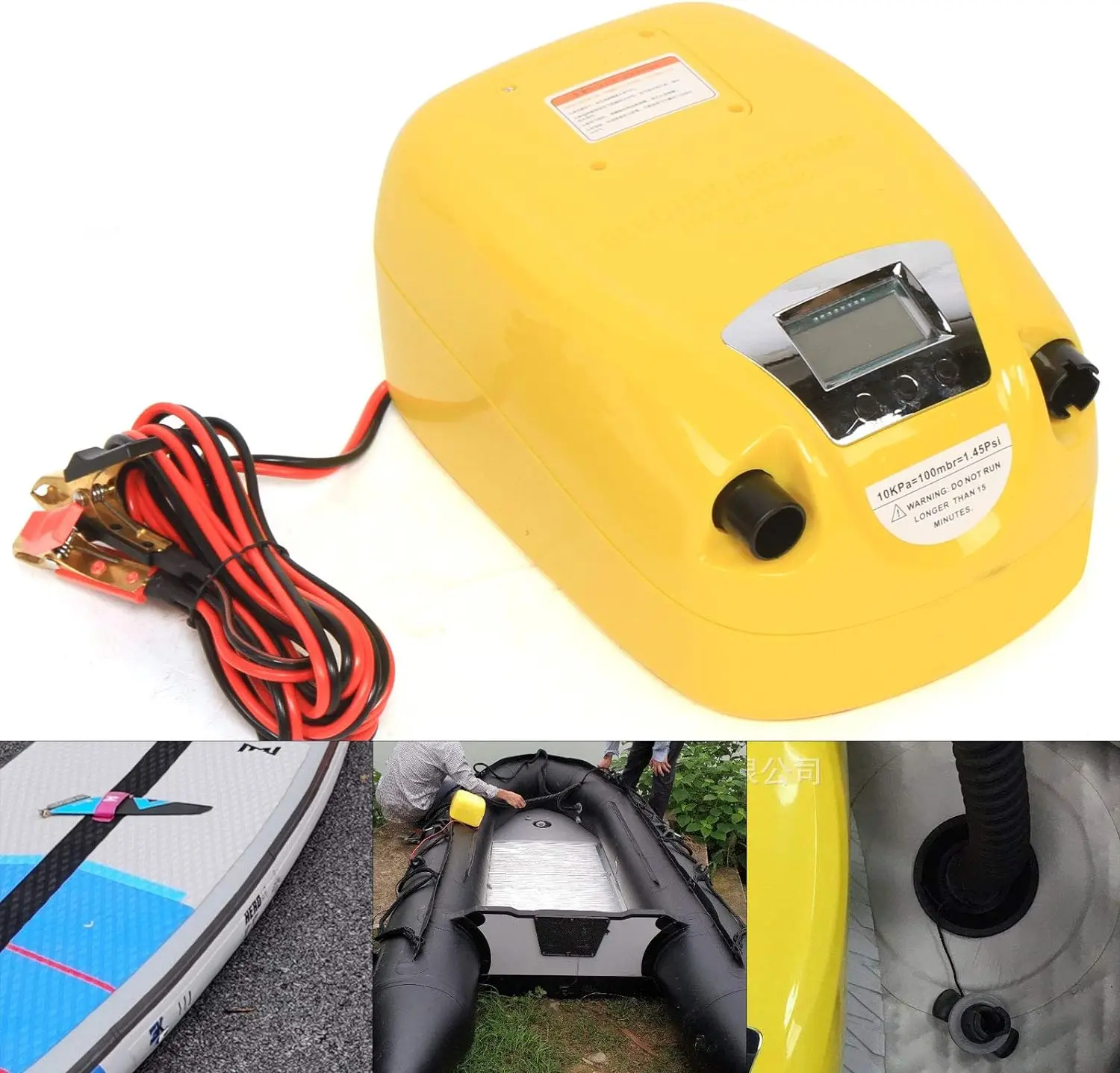 

Electric Digital Display Air Pump Compressor Be Filled10Kpa-80Kpa for Inflatable Boats Tent DC12V 240W