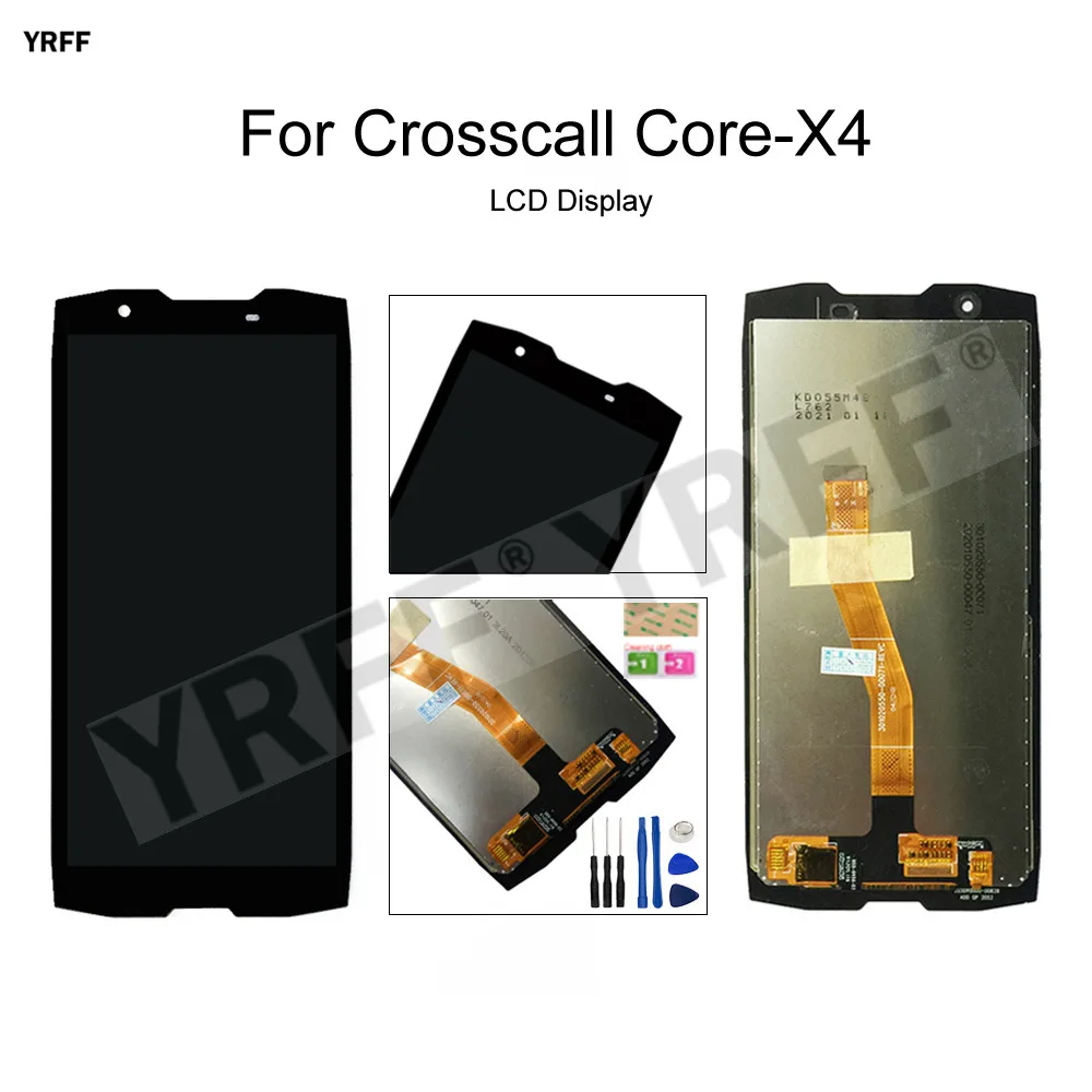 

ЖК-экран s для мобильного телефона Crosscall Core-X4, ЖК-дисплей, сенсорный экран, дигитайзер, стеклянная панель, датчик, запчасти для телефона, прове...