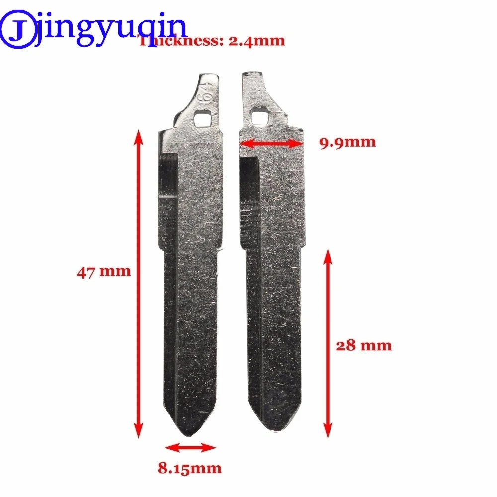 

Jingyuqin 10 шт./лот, сменный пустой флизелин для автомобиля, складной ключ, заготовка для Mazda 2/3/5/6, сменное необрезанное лезвие
