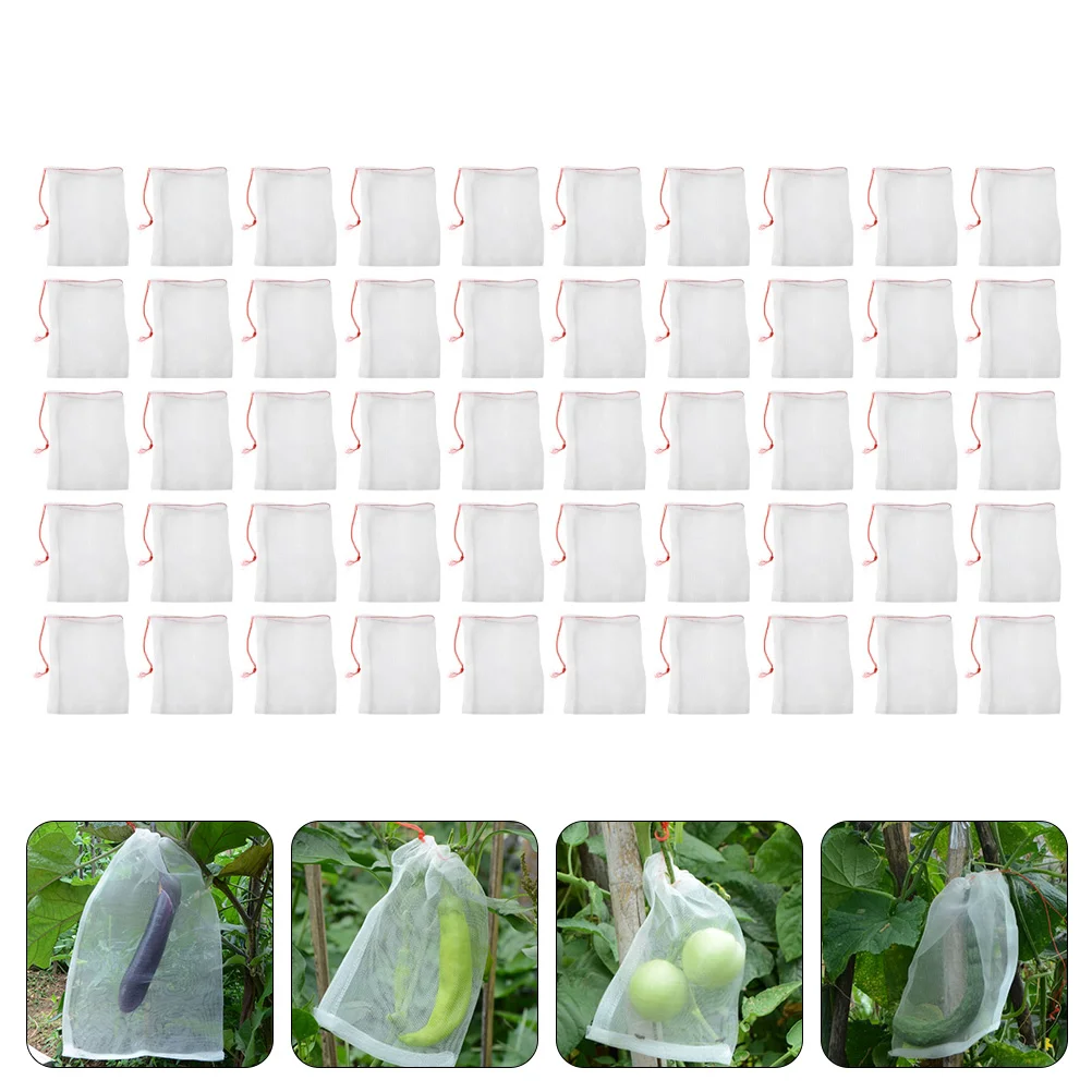 

Bags Fruit Netting Bag Garden Plant Barrier Mesh Cover Drawstring Net Protection Bird Insect Tree Grape Nylon Flower Mango