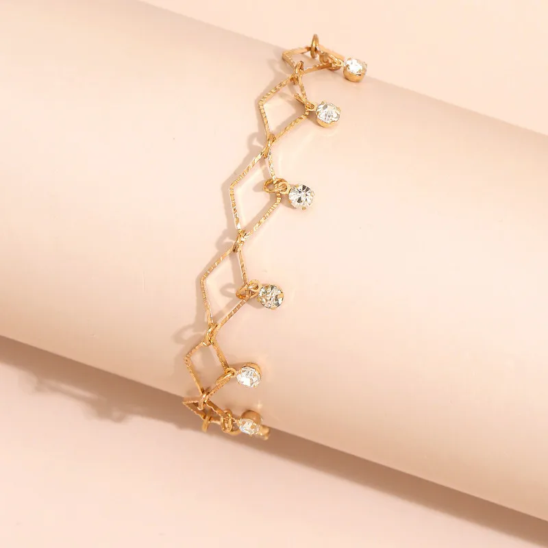 

Multi-layer Metal Rhinestones Anklet Women Jewelry Fashion Accessories