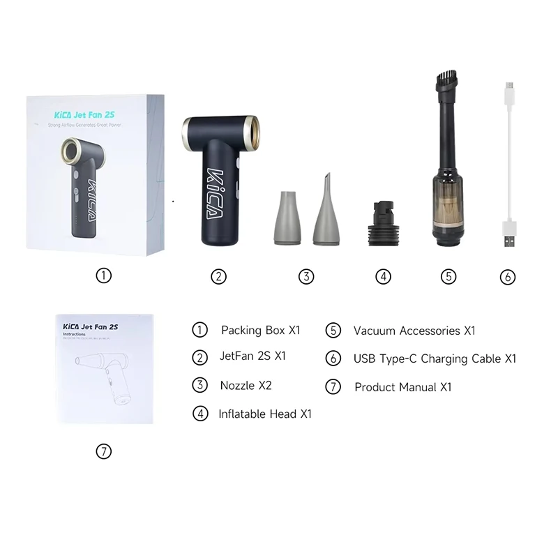 

KICA Jetfan 2S Беспроводной воздуходувка