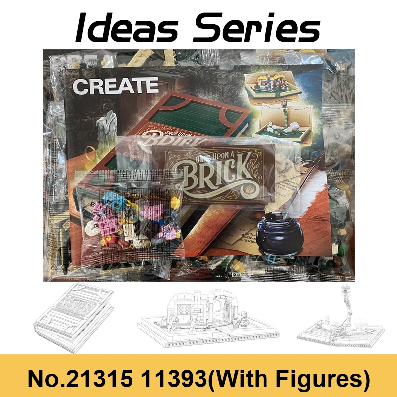 

880pcs Storybook Building Blocks Ideas Series Compatible 21315 Fairy Tales Magic Pop-Up Book Bricks Toy Children Christmas Gifts