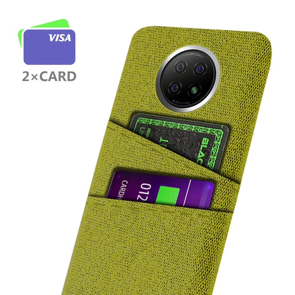 

Redmi Note 9T Case Dual Card Fabric Cloth Luxury Business Cover For Xiaomi Redmi Note 9T 5G Coque Note9T Global Bumper M2007J22G