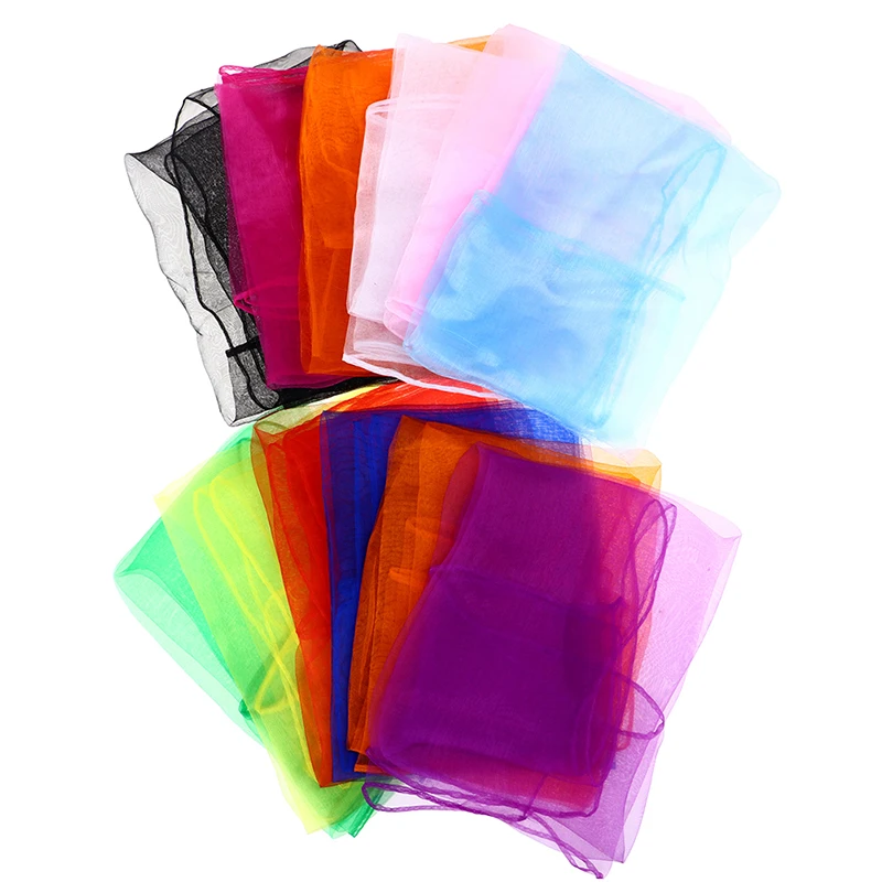 

6Pcs/pack Gymnastics Scarves Colored Sensory Rainbow Gauze Baby Juggling Dance Gymnastics Ballet Colored Gym Dance