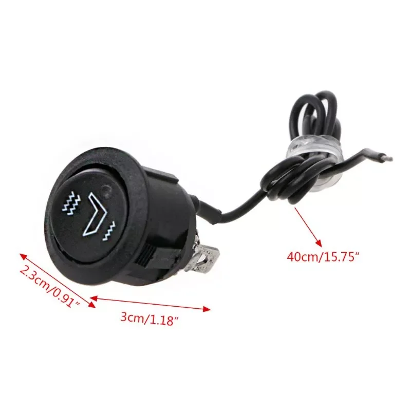 

12V Universal 3 Pins Round Heater Motorcycle Car Seat Rocker Switch Control On/Off