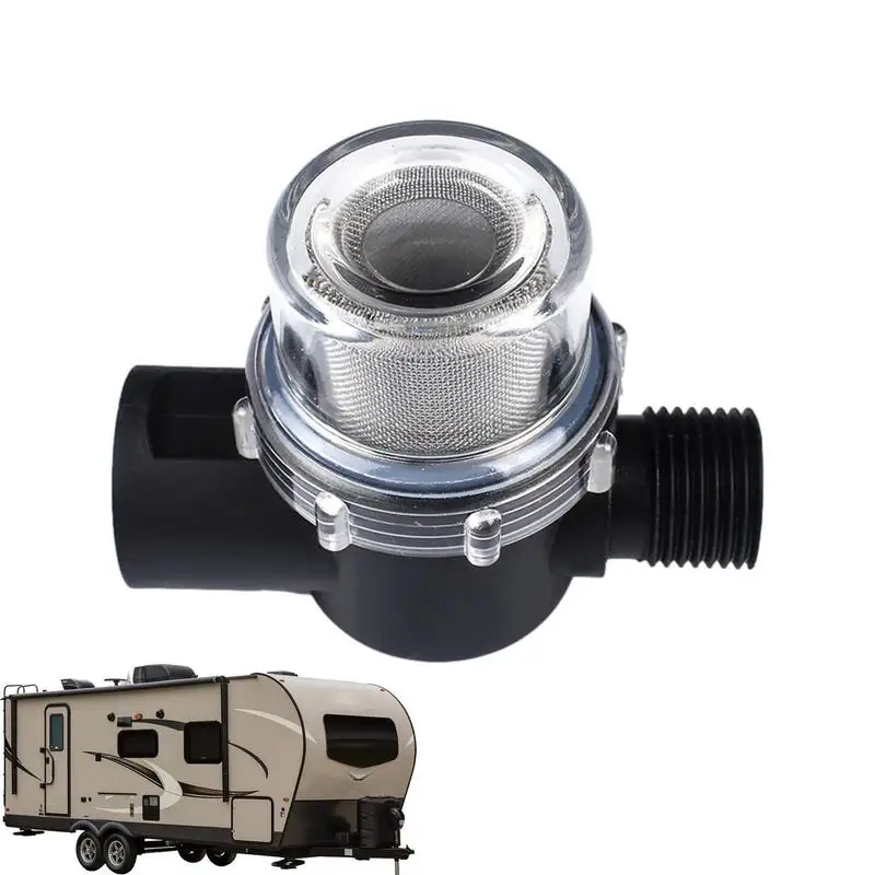 

RV Water Pump Filter RV Water Tank Pipe Strainer Filter Screen Pump Easy To Install RV Water Pump Filter Reduce Maintenance And