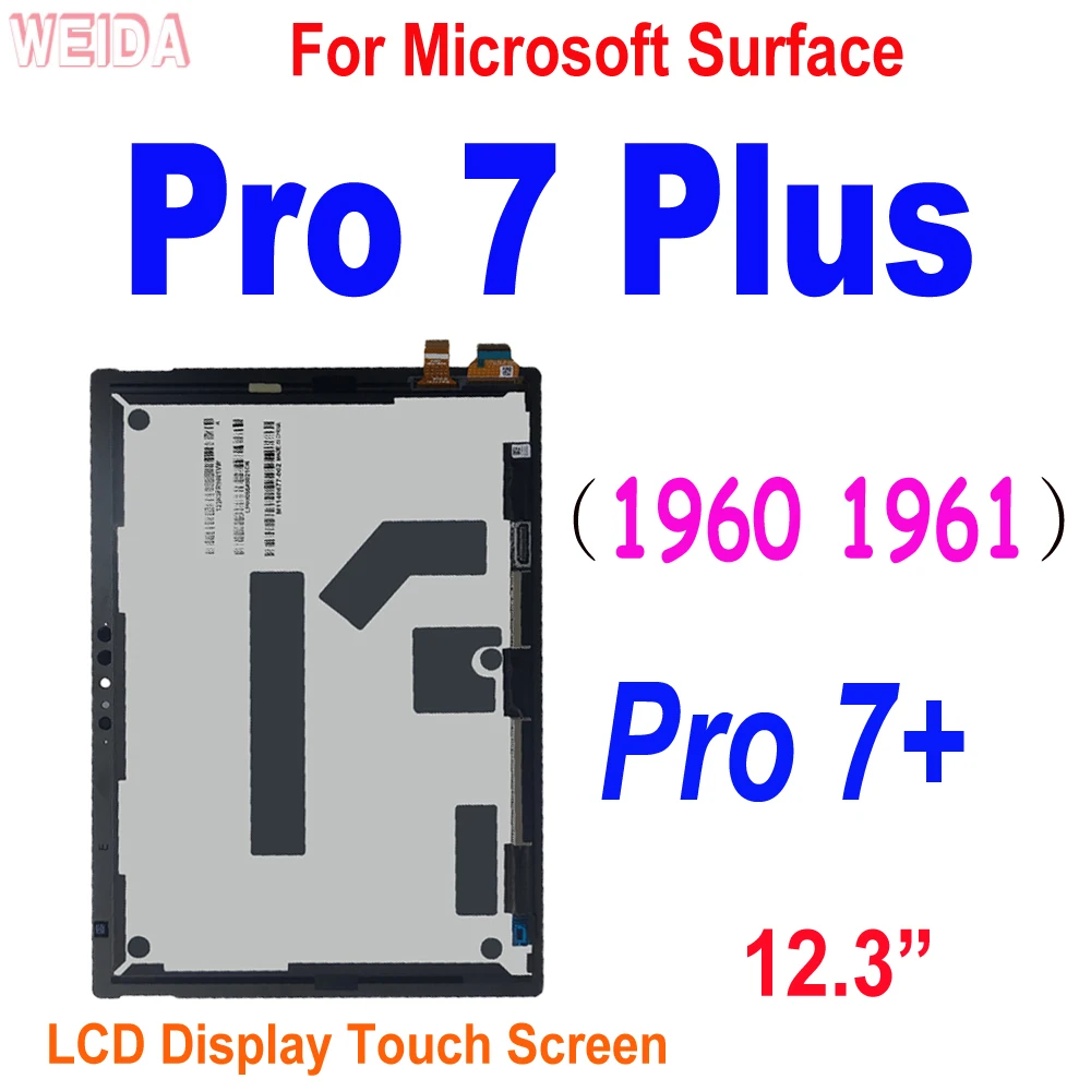

12.3" 100% Tested LCD For Microsoft Surface Pro 7 Plus Pro7 Plus Pro 7+ 1960 1961 LCD Display Touch Screen Digitizer Assembly