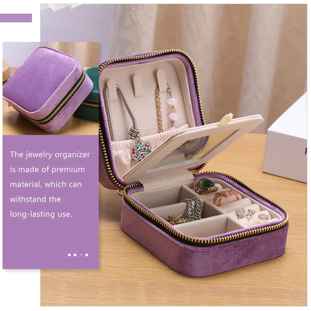 Box Jewelry Case Travel Ring Organizer Display Holder Gift Necklace Wedding Earrings Bracelet Portable Decorative Storage Mini