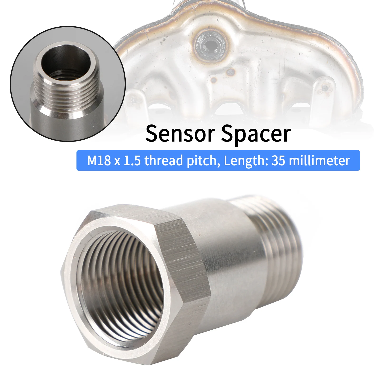 

Topteng датчик кислорода тестовая труба удлинитель адаптер распорка M18 X 1,5 Bung 35 мм