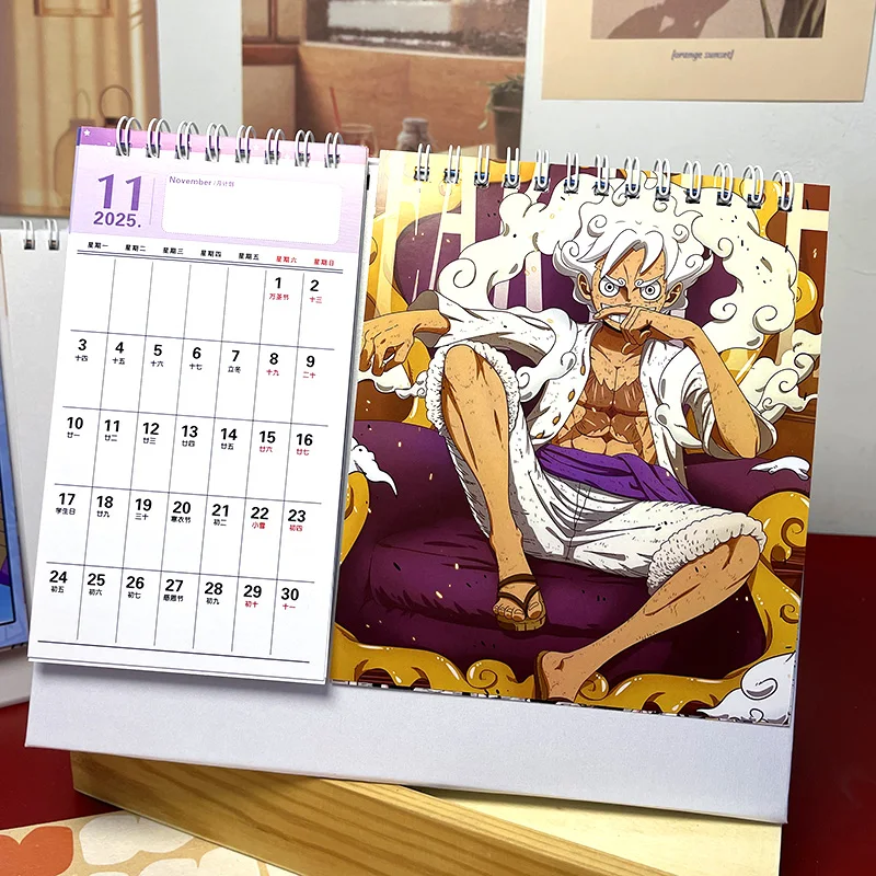 Цельный календарь Луффи 2025-2026 двойной пять уровней специальное издание аниме