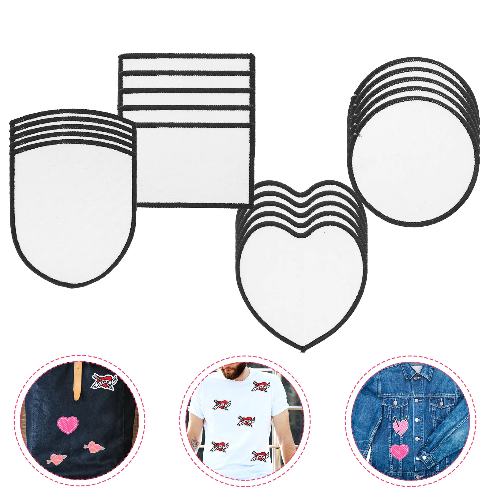 

Patch Blankdiy Sublimation Clothes Heat Transfer Repair Embroidery Hat Fabric Sew Applique Sewing Backpack Stick Shirt Iron