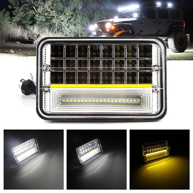 

5 inch Square 45W Spotlight Angel Eye Headlight Inspection Light Off-road Vehicle Truck Modified Work LED Light Car Accessories
