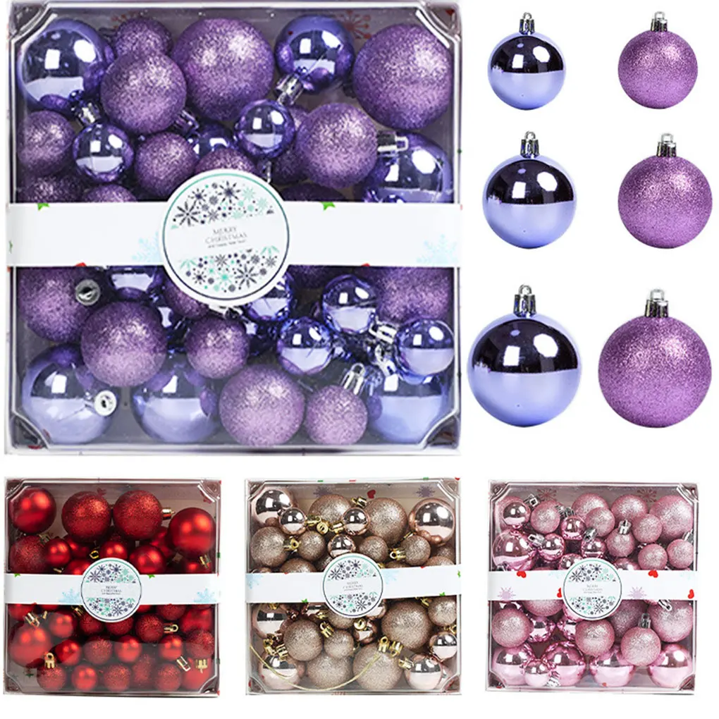 44 шт. 3/4/5 см рождественские шары украшения подвесные елочные подвески для