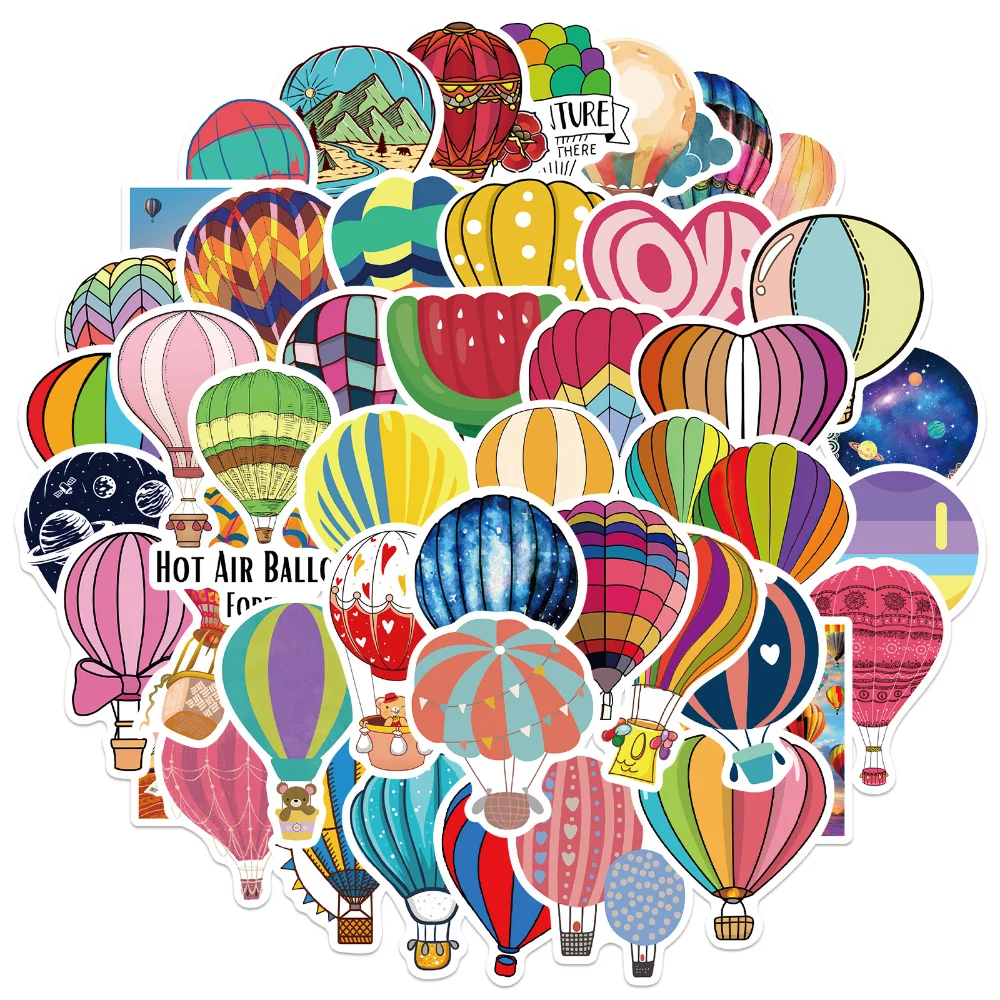 

50pcs Turkish Hot Air Balloon Stickers Laptop Bicycle Guitar Skateboard Sticker Kid DIY Graffiti Waterproof Stickers Toy