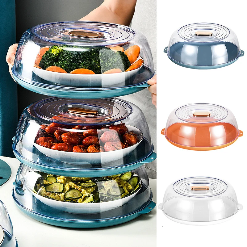 

Insulated Food Cover with Transparent Lid Dustproof Vegetable Fresh Cover Practical Table Accessories Dome Kitchen Tool EL