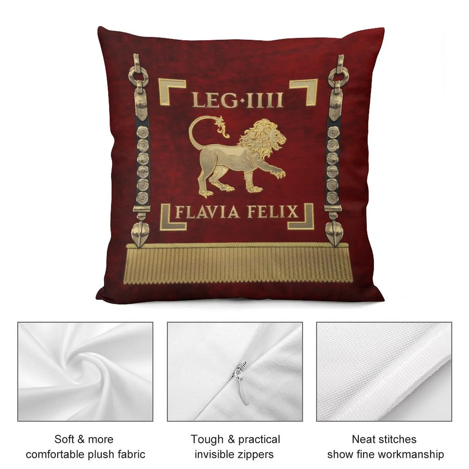 Стандартная диванная подушка флавийская четвертого легиона-Vexillum Легио IV Flavia Felix