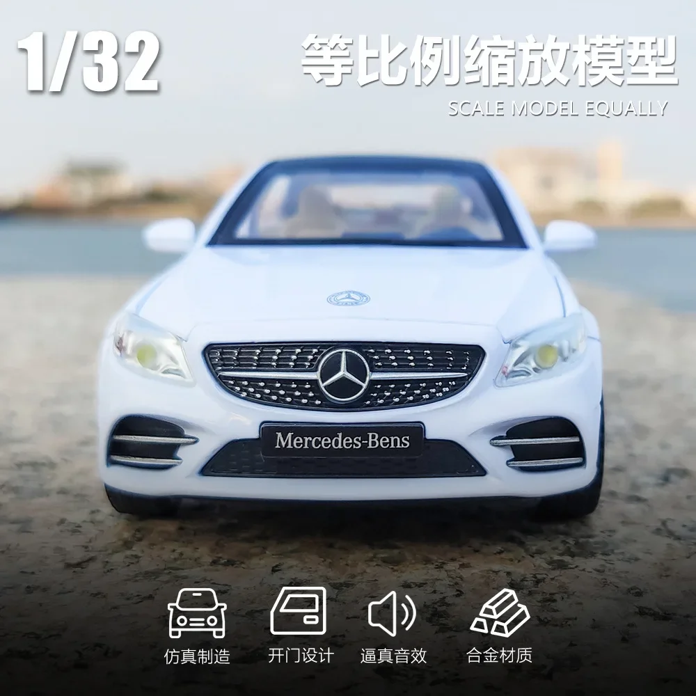 Модель автомобиля Mercedes-Benz C260L из металлического сплава в масштабе 1:32