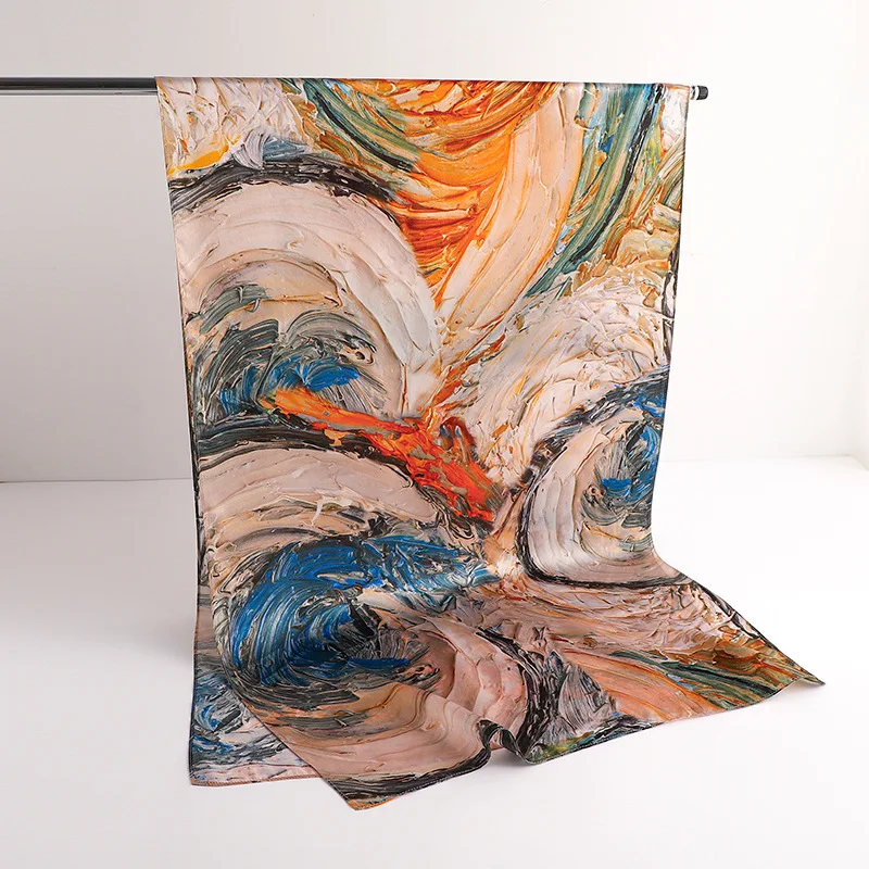 100% натуральный шелковый шарф летние пляжные шали шарфы женский роскошный