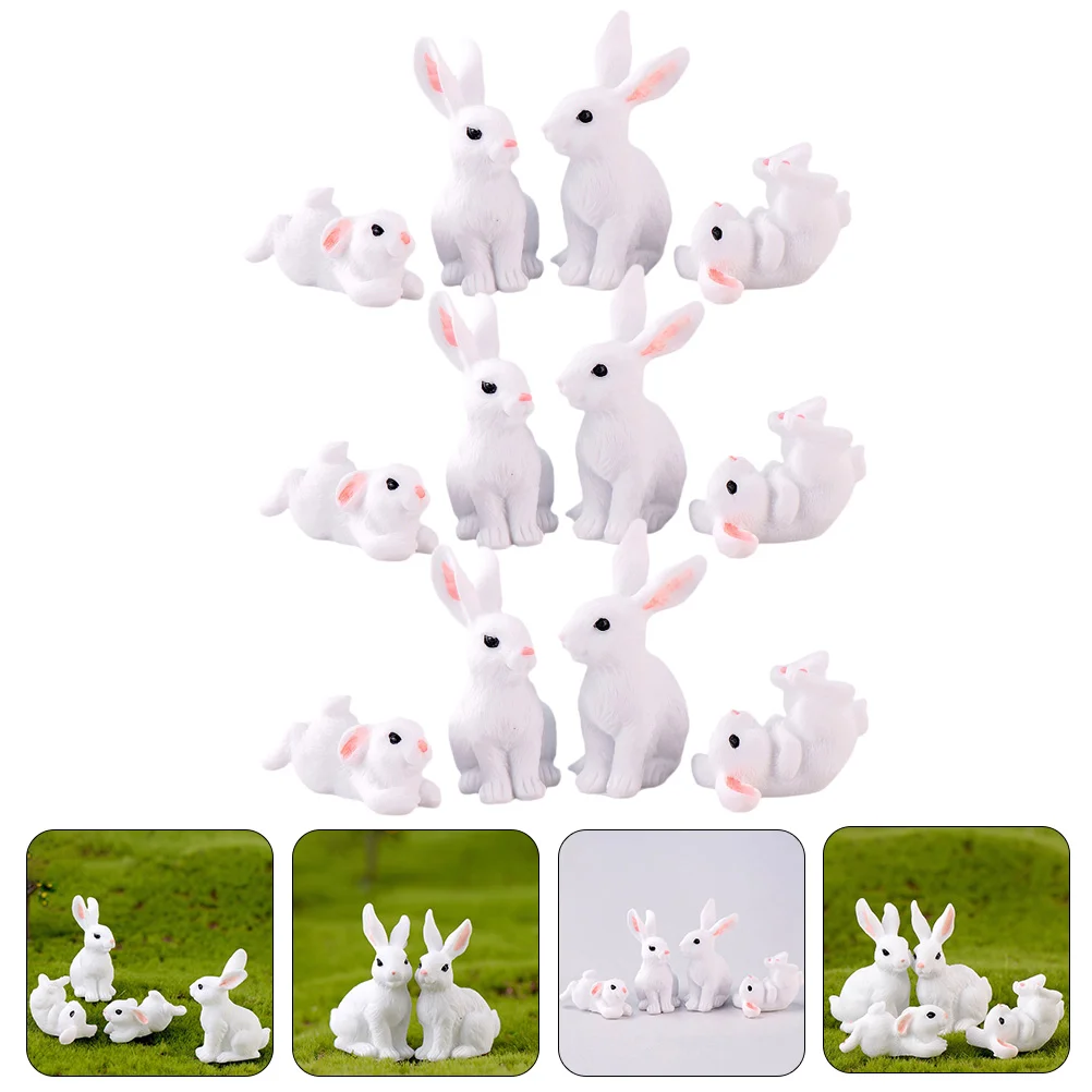 

Rabbit Miniature Figurines Cake Bunny Topper Mini Bunnies Ornaments Figures Decorations Easter