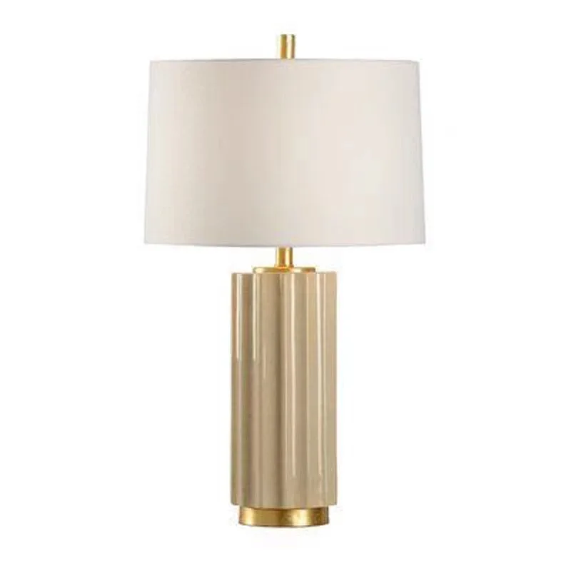 

Настольная лампа Ynhaw металлическая керамическая тканевая