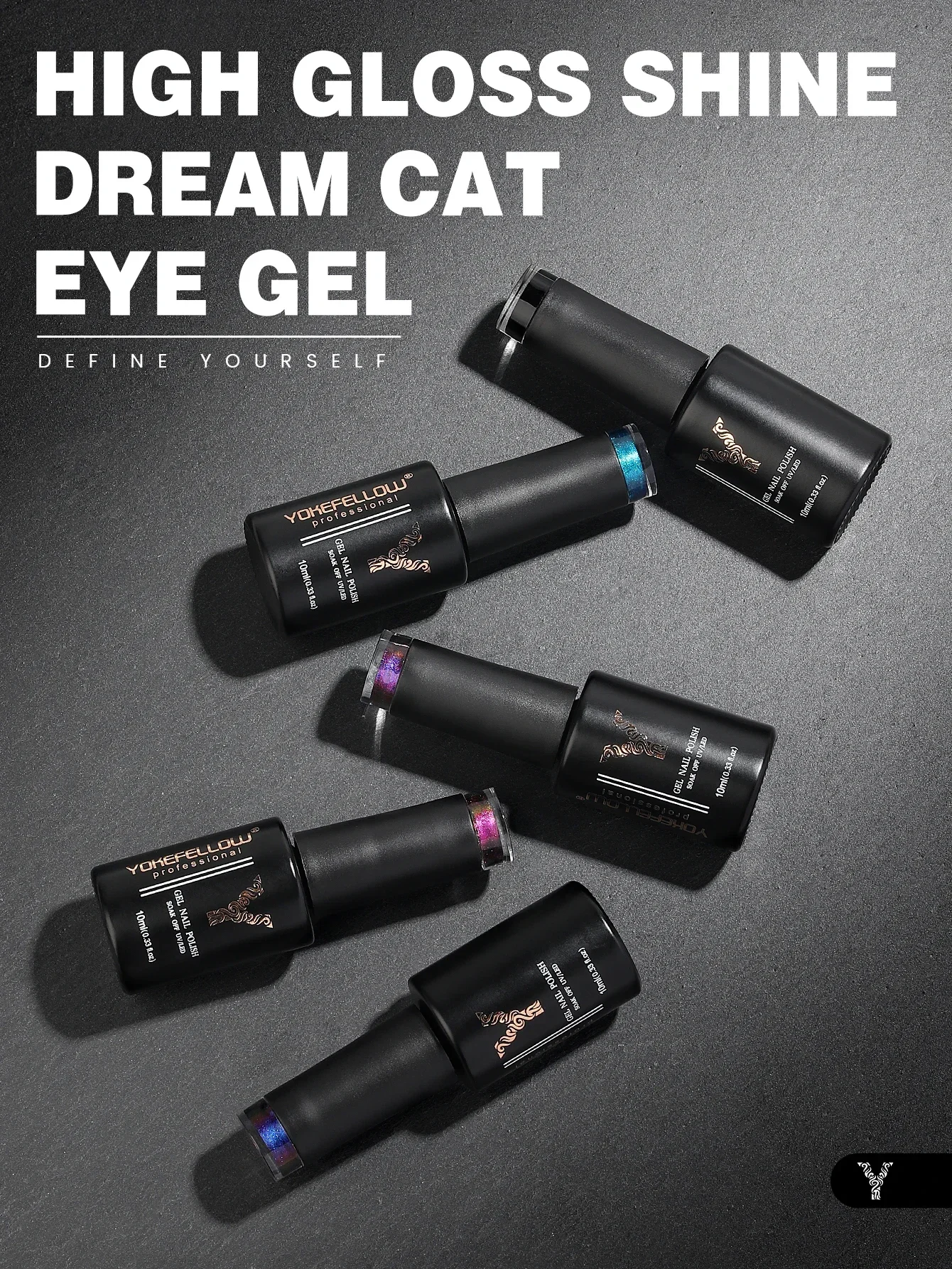 YOKEFELLOW Dreamland Cat Eye Гель-лак 10 мл Синий магнитный гель-лак для ногтей Soak off UV Профессиональный гель-лак для маникюра DIY (art.: 3920c8f32376d) - 3920c8f32376d