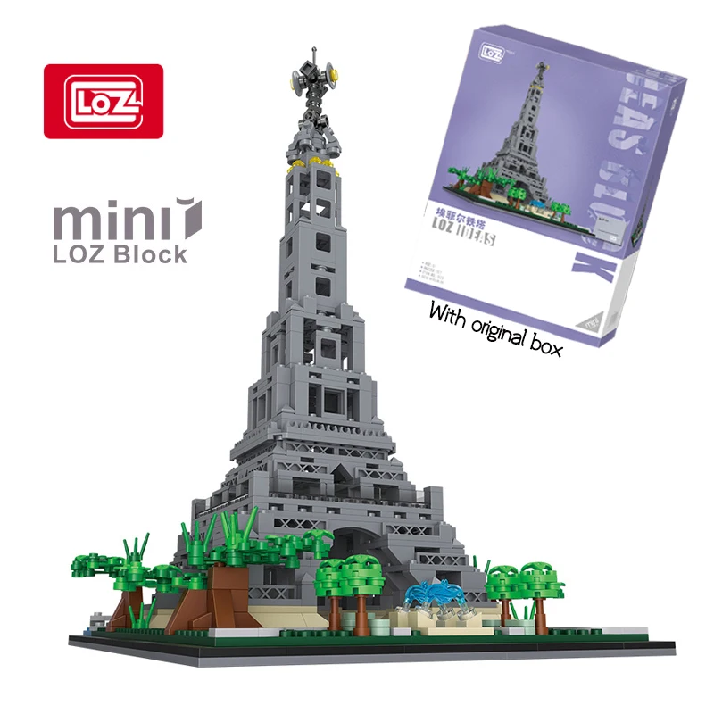

New LOZ MINI Paris Eiffel Tower Model Building Block MOC Creative World Architecture Decoration Bricks Children Toys Kids Gifts