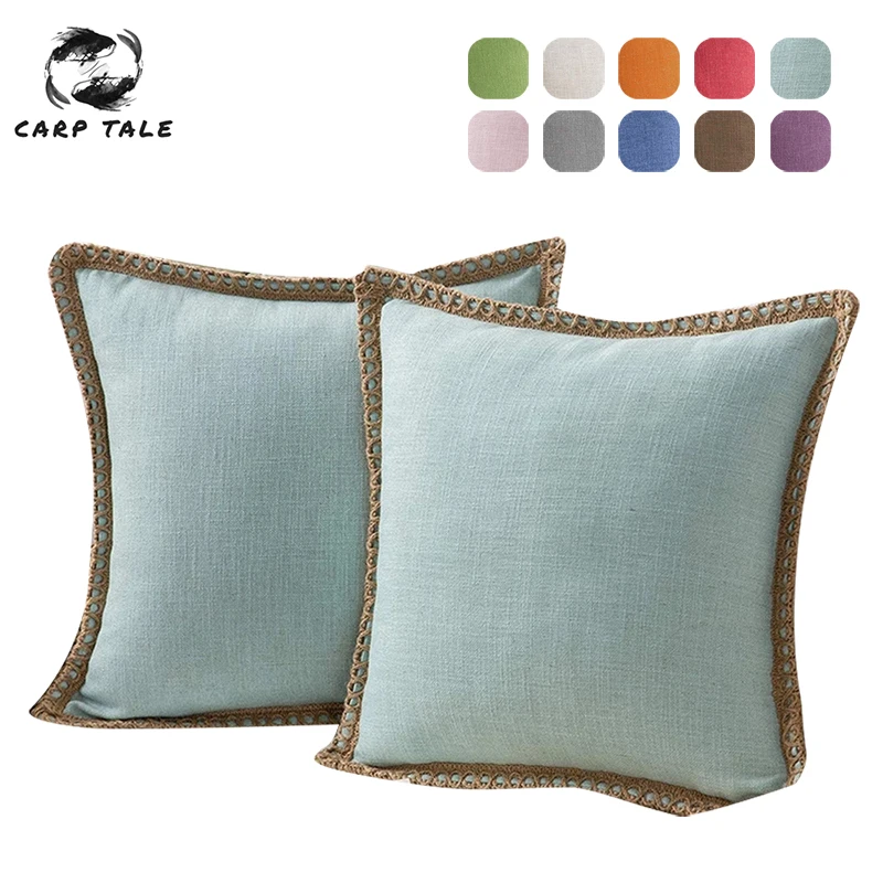 

Наволочка для диванной подушки, однотонная, лен наволочка для ткани, 30x50 см/45x45 см/50x50 см