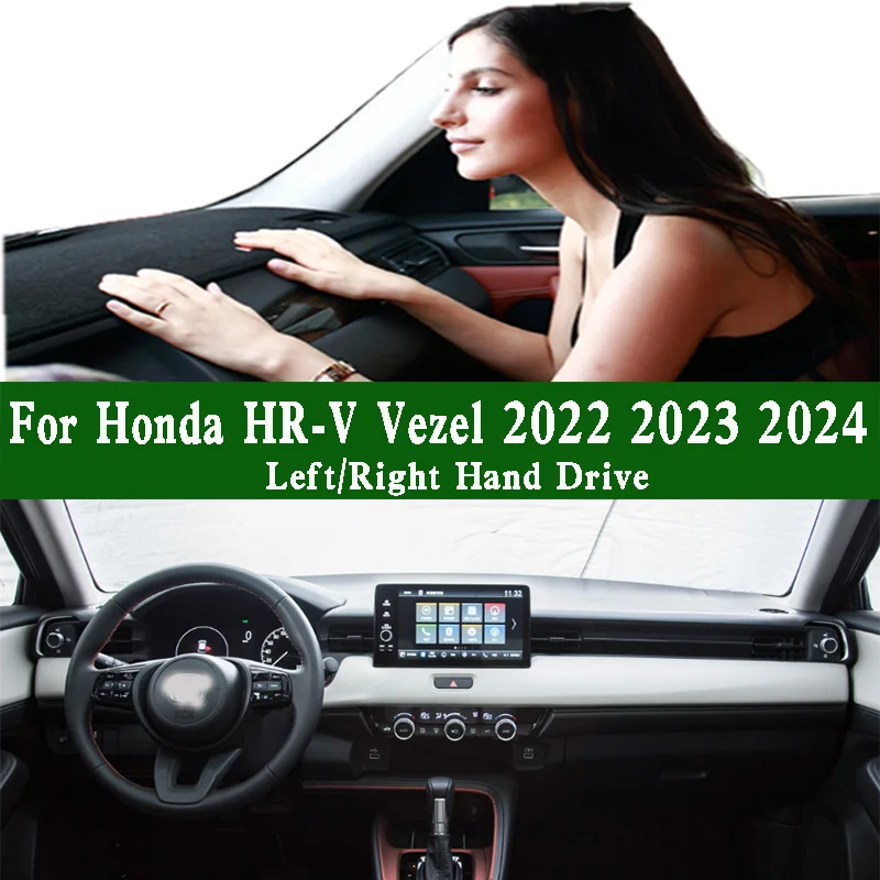 

For Honda HR-V Vezel E:NS1 NP1 NY1 2022 2023 2024 Dashmat Dashboard Cover Instrument Panel Protective Pad Anti-Dirt Dash Mat