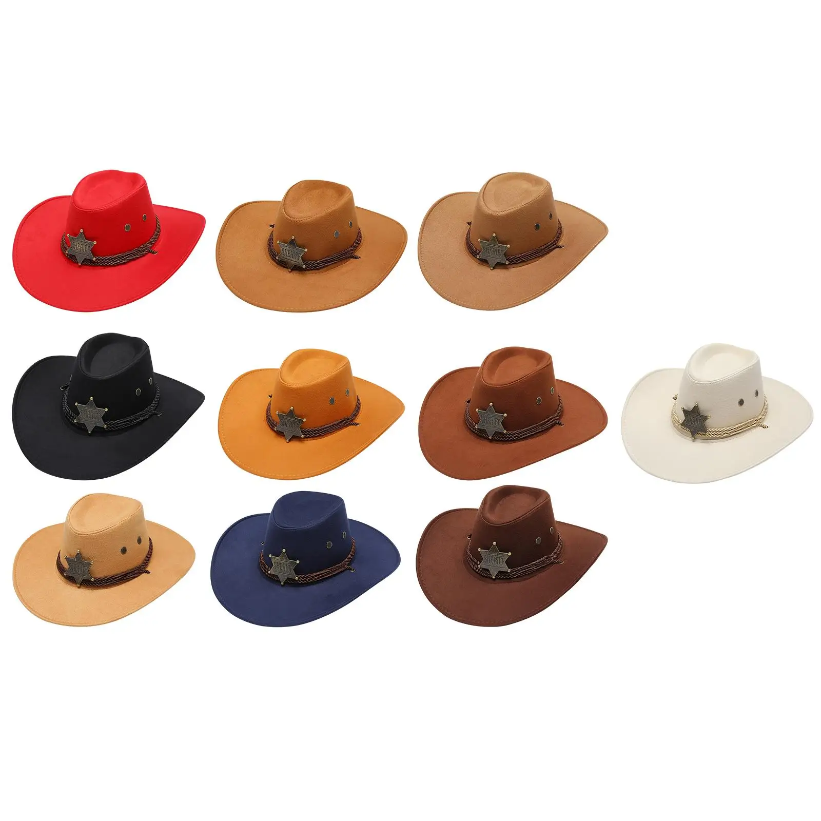 

Western Cowboy Hat Men Fashion Sombrero Sunhat for Holidays Hiking