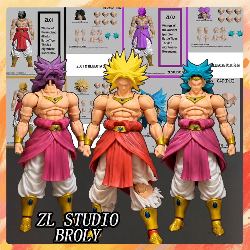 Фото Фигурка ZL Studio Dragon Ball SHF Broly, Супер Сайян Броли, Воин Древних Битв, Аниме-модель, Игрушки, Подарки №1