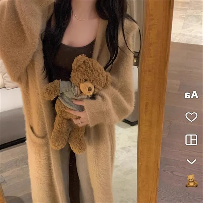 Высококачественный длинный свободный кардиган Maillard для женщин свитер с