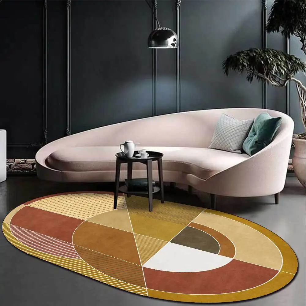 

Nordic Style Oval Living Room Carpet Bedroom Decor Carpets Home Decoration Floor Mat Lounge Rug High Quality Large Area Rugs