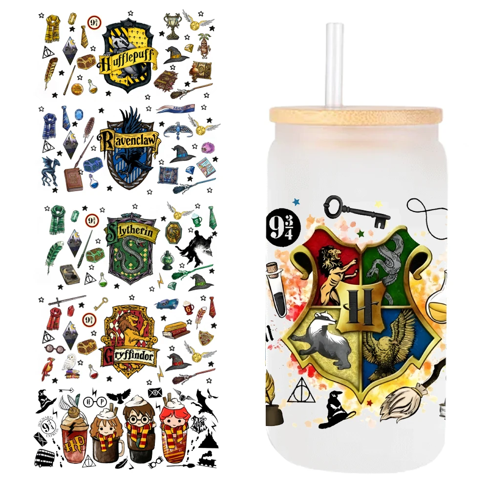 Волшебная школа для Libbey 16 унций стеклянная 3D Водонепроницаемая кофейная банка UV