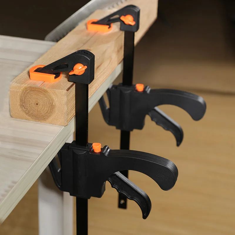 2/4 Pcs 4 Inch Fixture Woodworking Work Bar 10cm F Clamp Clip Set Hard Quick Ratchet Release DIY Carpentry Hand Tool Gadget