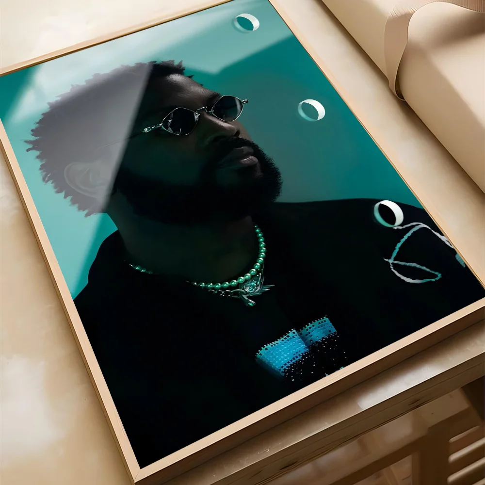 Damso Qalf Rapper Classic Vintage Posters Room Home Bar Cafe Decor Nordic