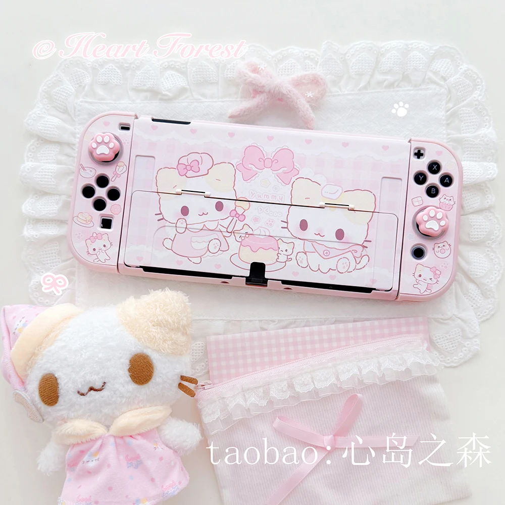 Фото Kawaii Pink Switch 2, защитный чехол для игровой консоли для контроллеров Nintendo Switch 2/OLED/Lite, чехлы для дюймов и док-станций №4
