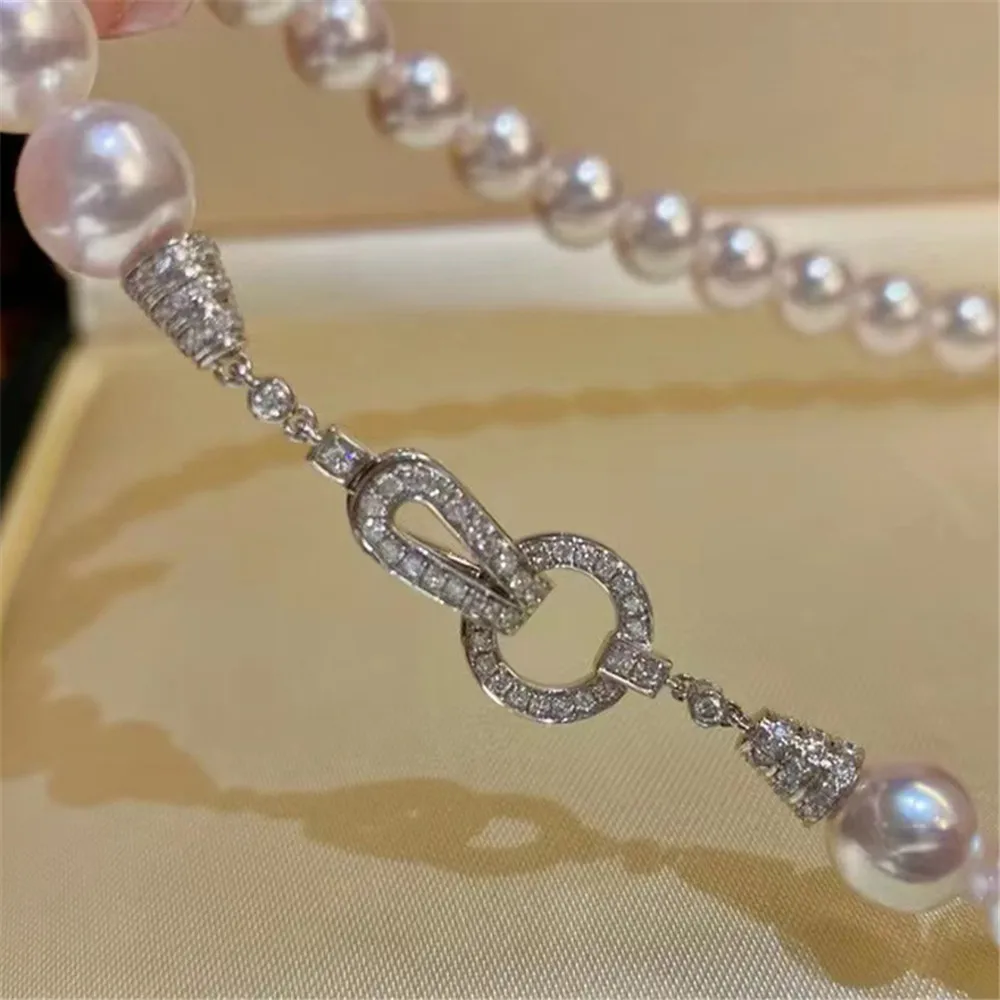 

Застежка из серебра 925 пробы с фианитом, фурнитура «сделай сам» для изготовления бижутерии, аксессуары для серебра/золота, металлические застежки