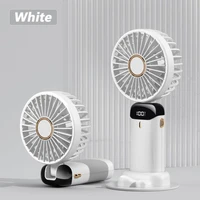 portable usb rechargeable fan mini handheld air cooling fan desktop ventilation fan with base 3 modes for travel outdoor cooler
