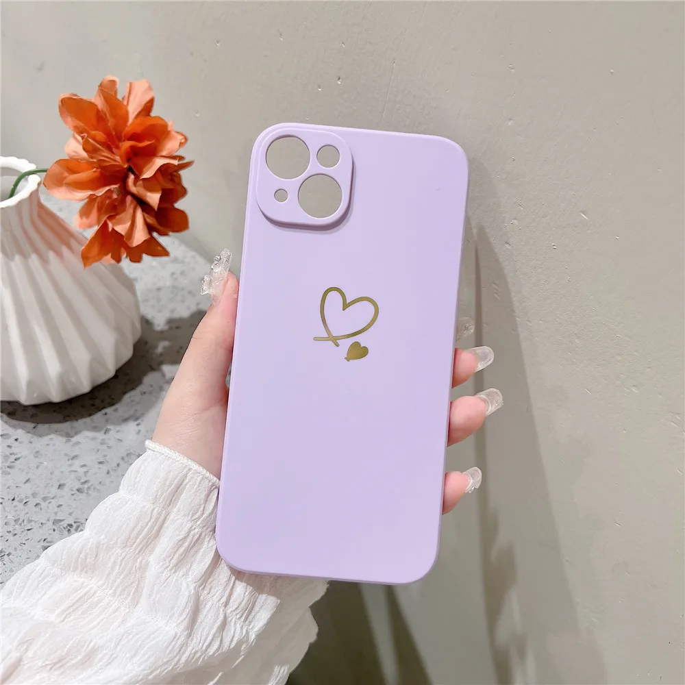 

Ottwn Fashion Big Small Love Heart Case For iPhone11 12 13 14Pro Max XR XS 6 7 8 Plus Soft Shockproof Silicone Bumper Back Cover