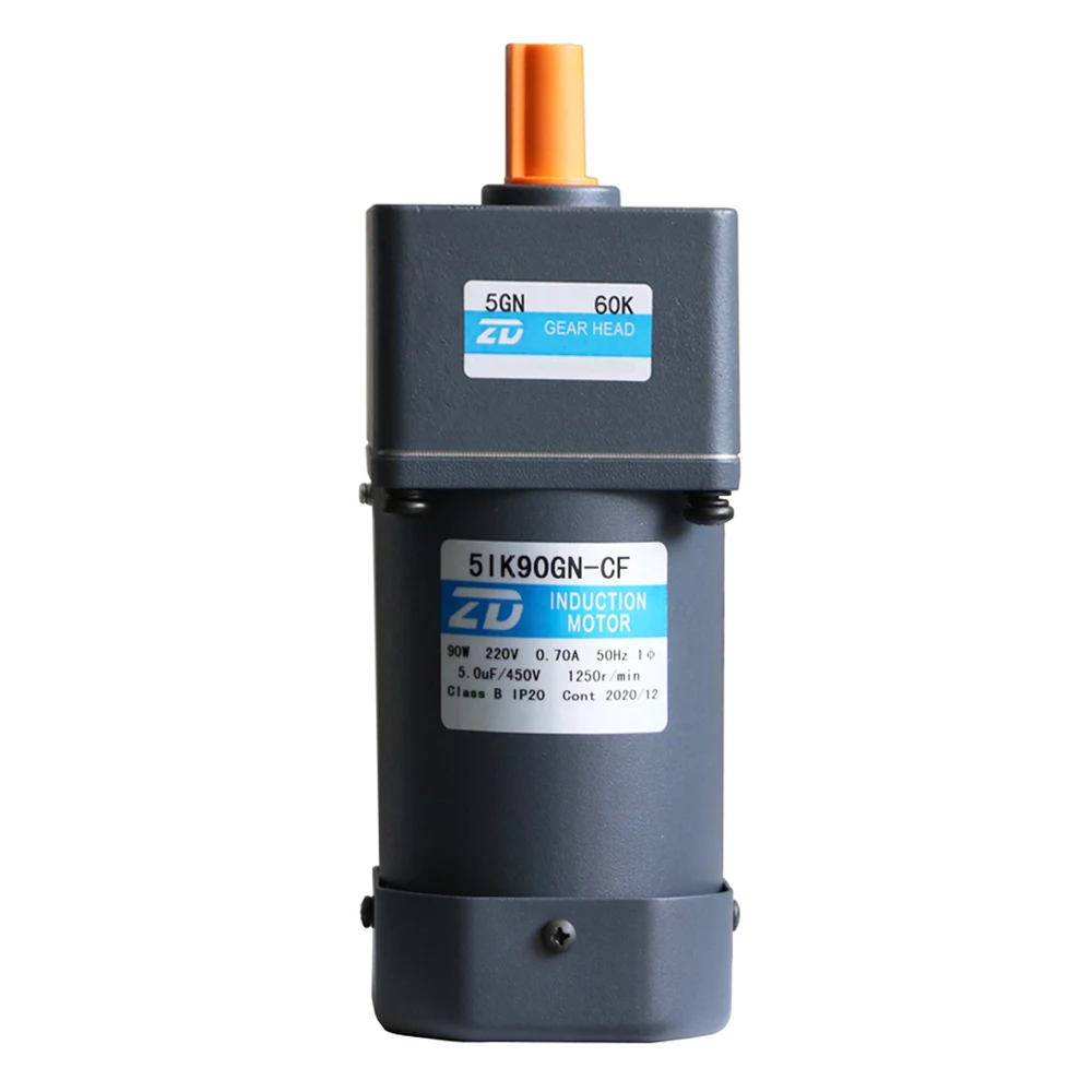 120W 220V 1 Ph Single Phase Electric AC Induction Gear Fan Motor Universal Manufacturer Mini Motor 50Hz 5IK120GN-CF For Conveyor