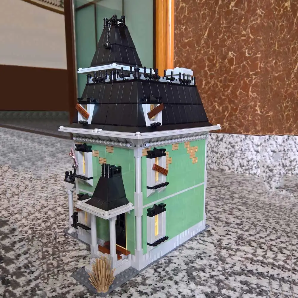 2141 шт. Monster Fighters 3-уровневый дом с привидениями призмы домашний вампир офис 16007