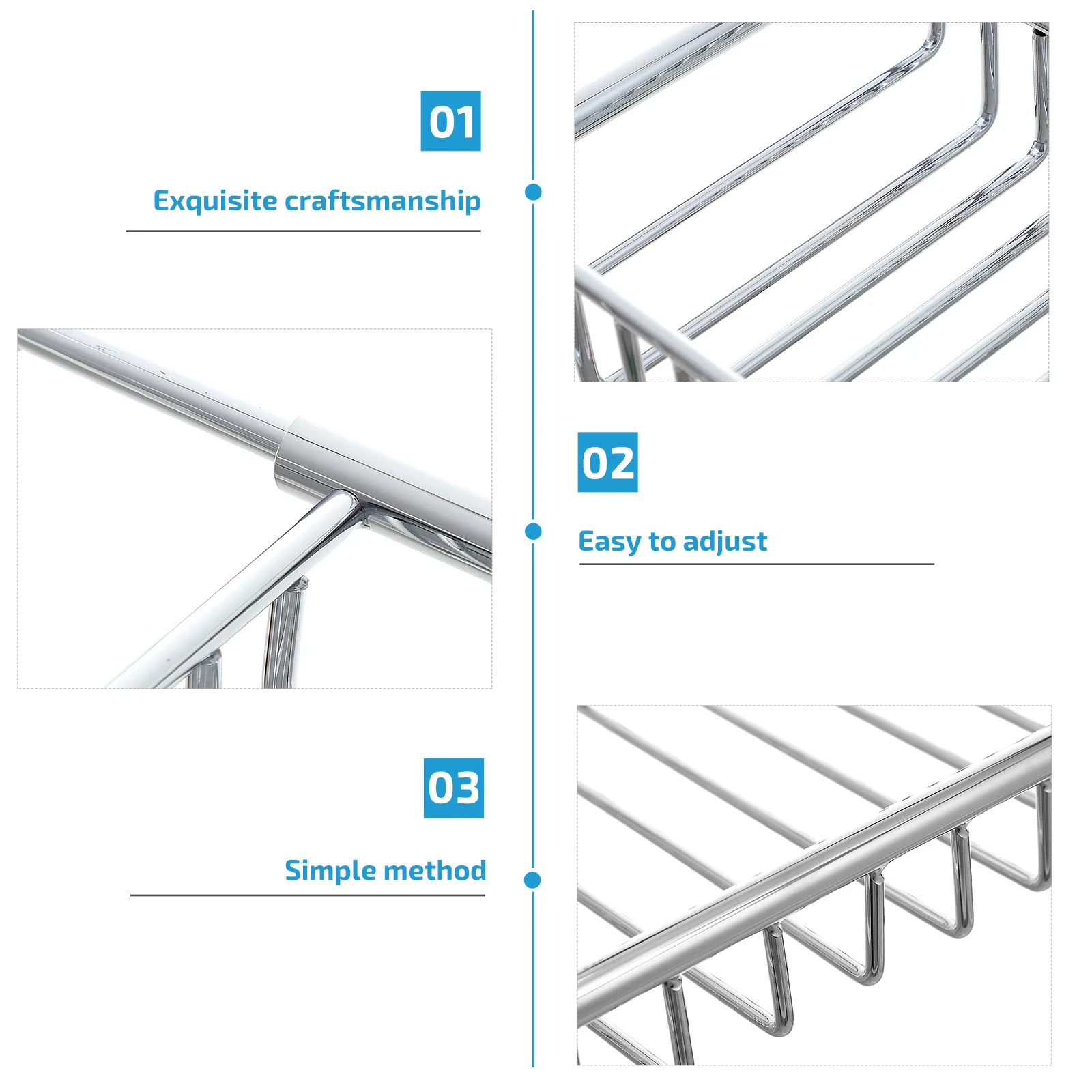 Ipetboom Подставка для ноутбука Проволочный поднос ванны Поднос из нержавеющей