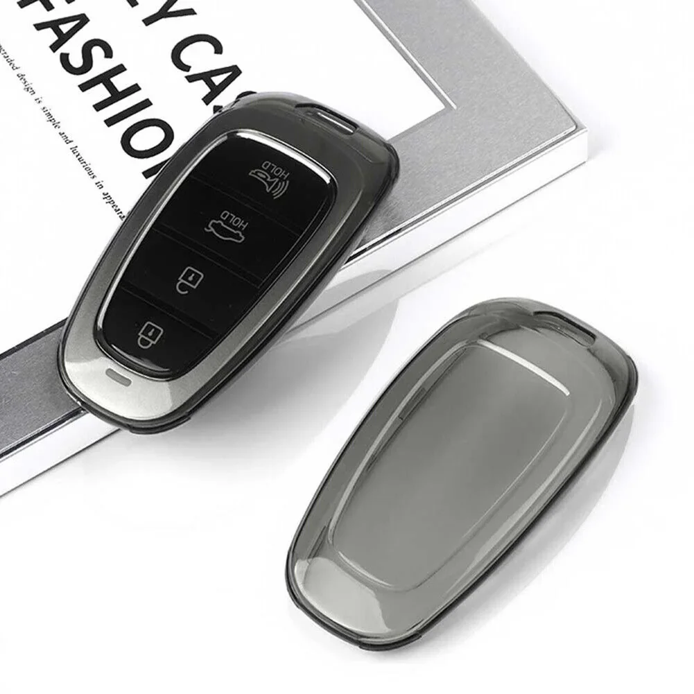 

Прозрачный чехол FOB для Hyundai Santa Fe, Sonata, Tucson Remote Smart Key, изготовленный из ТПУ, простая установка