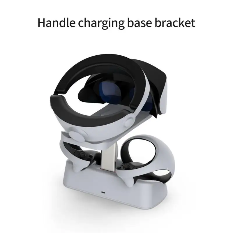 

Enhanced Virtual Reality Controller Charge Dock Stand for PS VR2 Headset Charging Rack with Type-c Port with Indicator