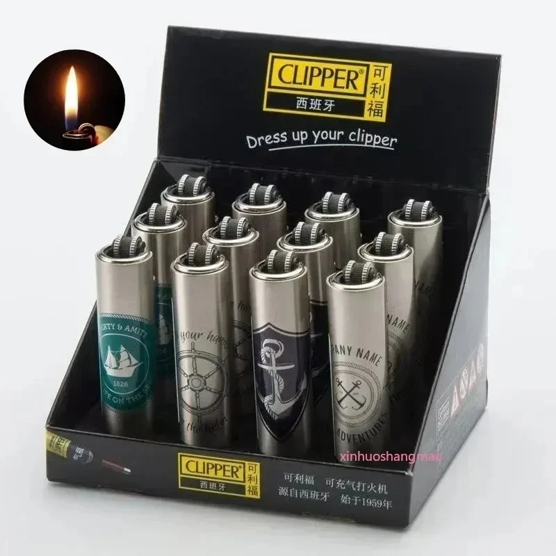 Фото Многоразовые газовые зажигалки Clipper Spain в различных стилях и разноцветные зажигалки Macaron для сигарет №3